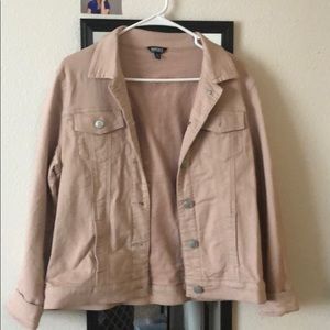 Blush pink “denim jacket”
